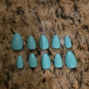 Turquoise Press-On Nails Set